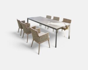 Table 220 x 110 cm. Chair