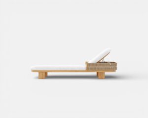 Striata Aluminum Adjustable Chaise (L80xD203xH30 cm.)